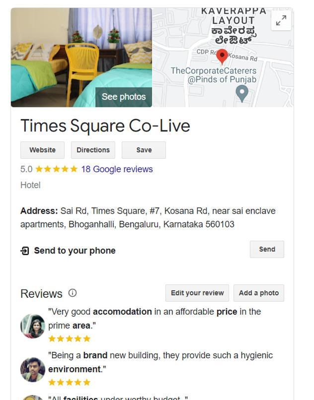 Hotel Times Square Colive Bangalore