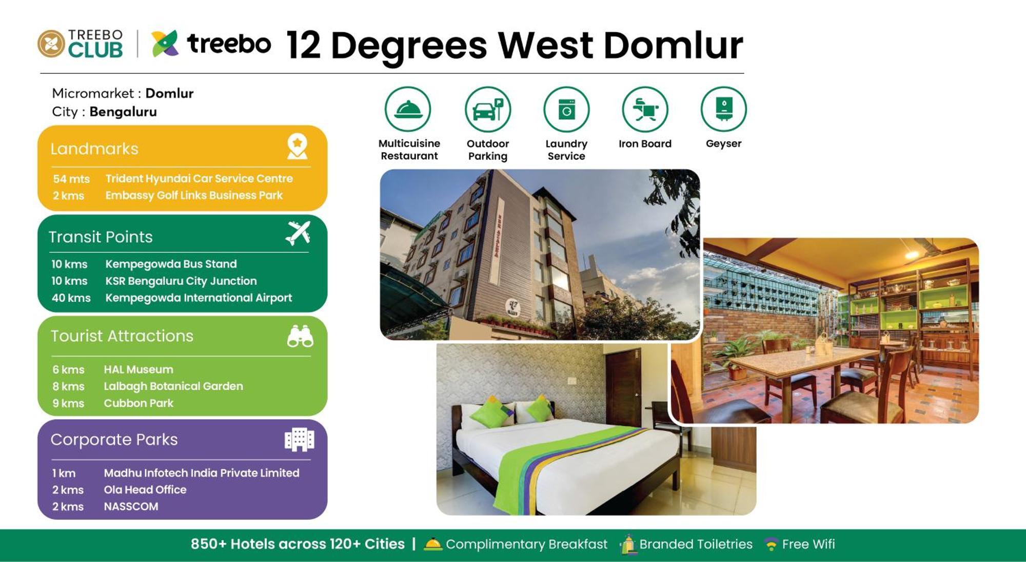Treebo 12 Degrees West, 750 Mts From Embassy Golf Links Business Park Hotel Bangalore