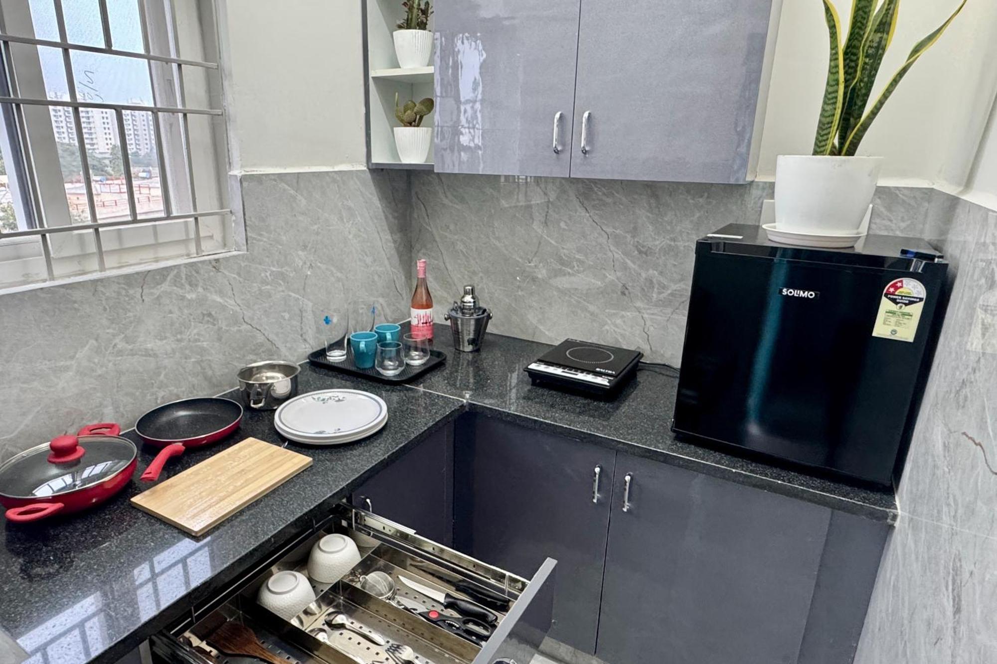 Apartment Truelife Whitefield - Premium 1 Bhk - Prime Location - Easy Access To Main Rd - Metro - Itpl - Fast Wifi - Kitchen - Smart Tv - Power Backup - Park - Garden Views *